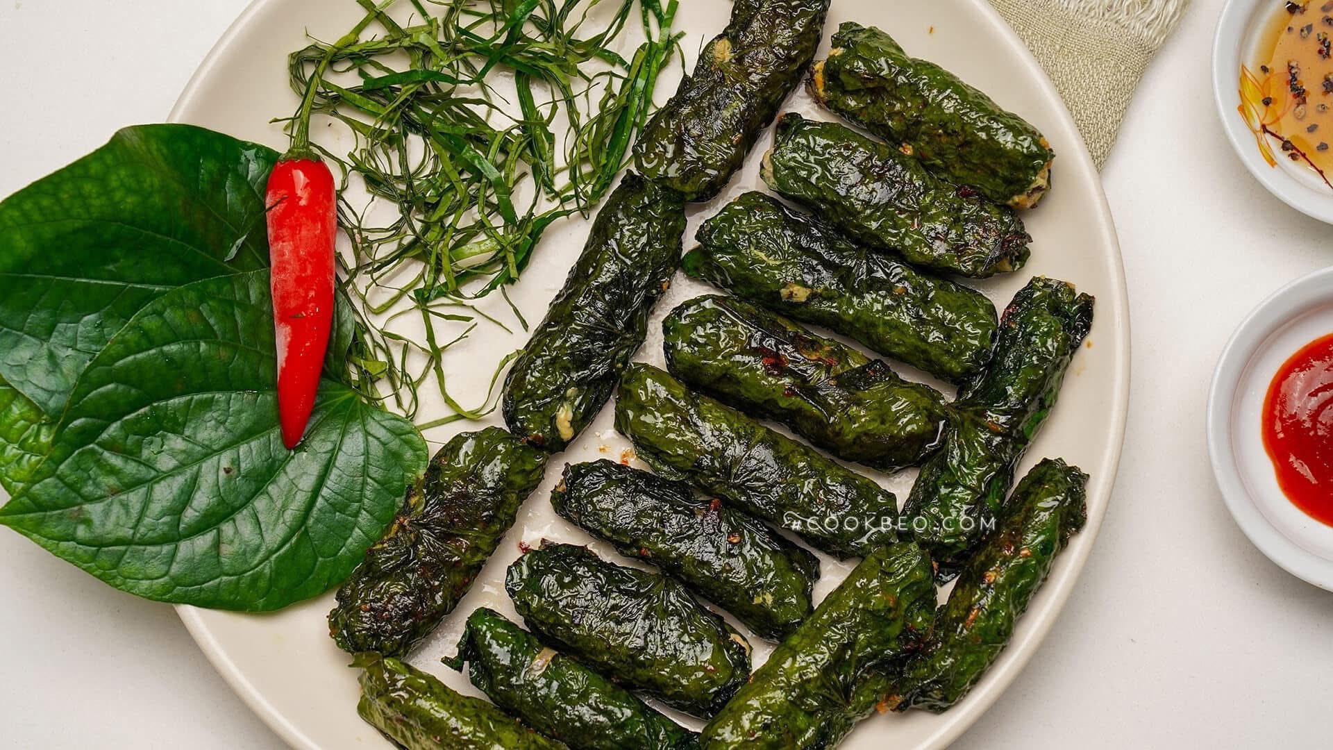 Chả lá lốt chay